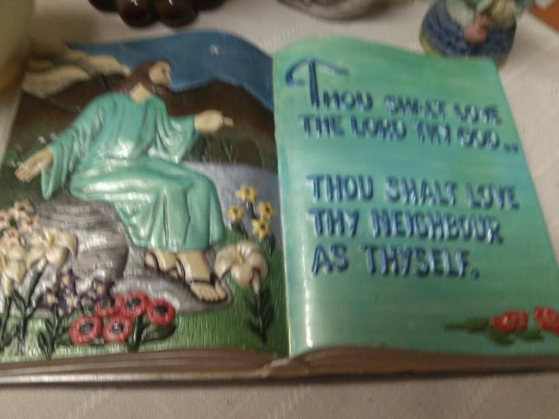 Ceramic Lord saying, felt backed....