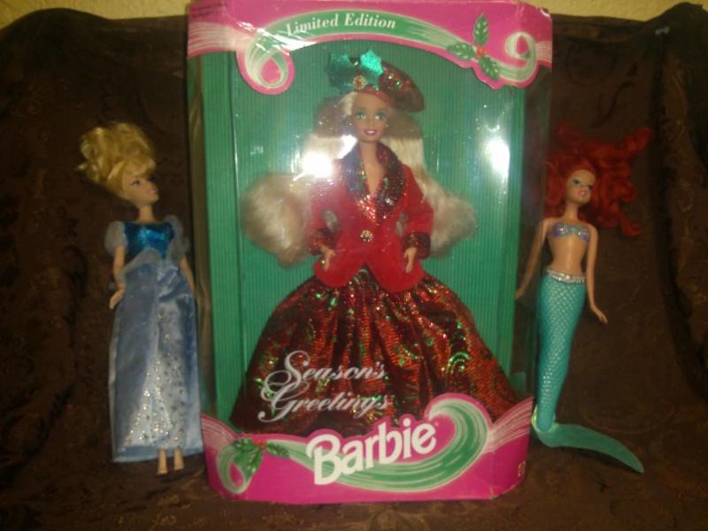Lot of 3 collectable Barbie Dolls, ...
