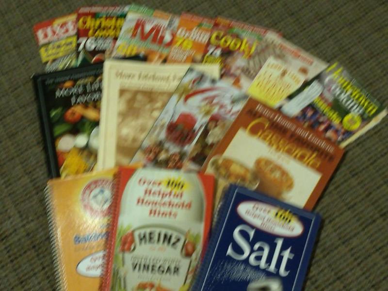 15 different cook books...