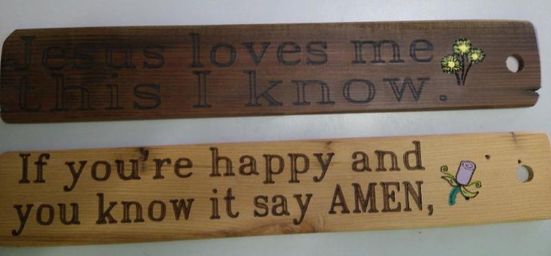Set of 4 Hand Crafted laser printed...