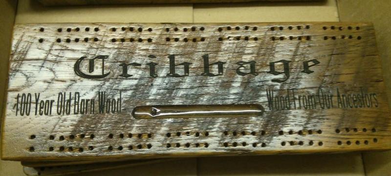 Cribbage Board Hand Crafted laser p...