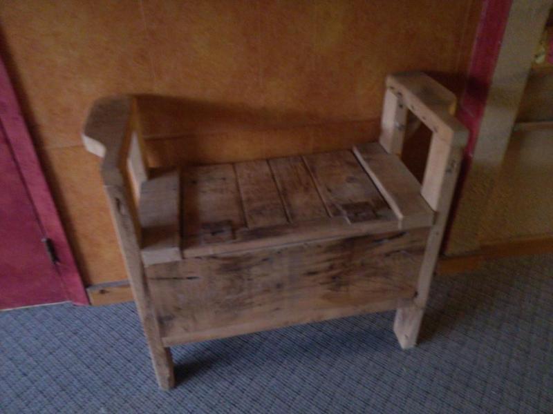Hand Crafted Barn Wood Bench with S...