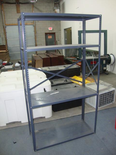 lot 10 image: 4-Tier Metal Shelf, 42in x 18in x 7...