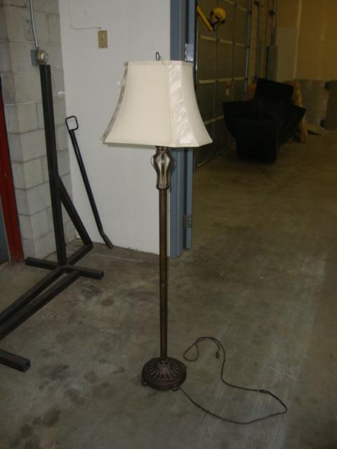 lot 134 image: Floor Lamp with Decorative Shade, m...