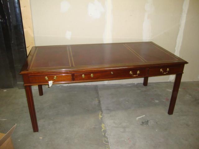 lot 160 image: Leather-Top Drawered Table or Desk,...