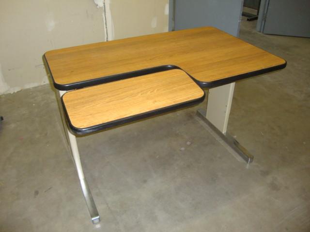 lot 163 image: Desk with Adjustable Keyboard Tray,...
