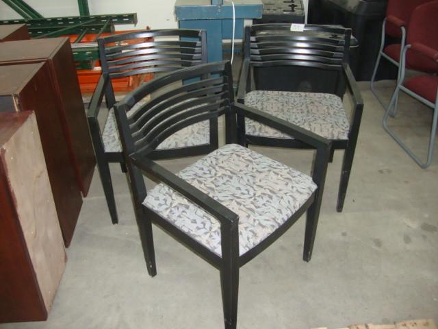 lot 166 image: Lot of 3 Padded Chairs...