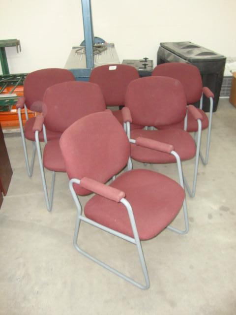 lot 167 image: Lot of 6 Padded Office or Reception...