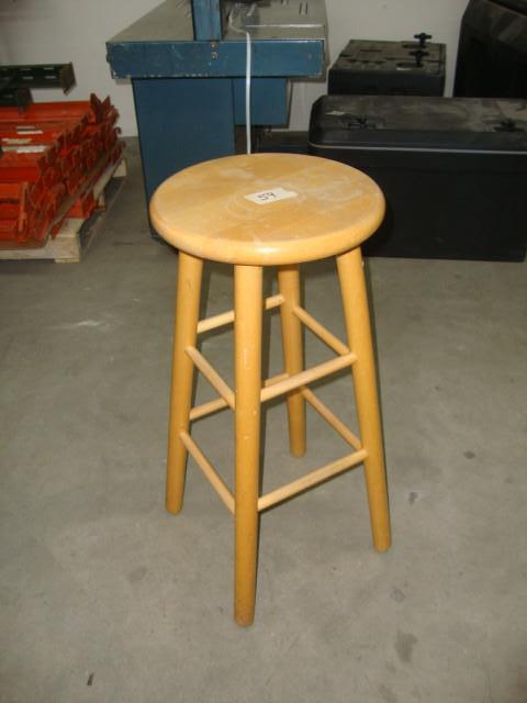 lot 169 image: Round Wooden Stool...