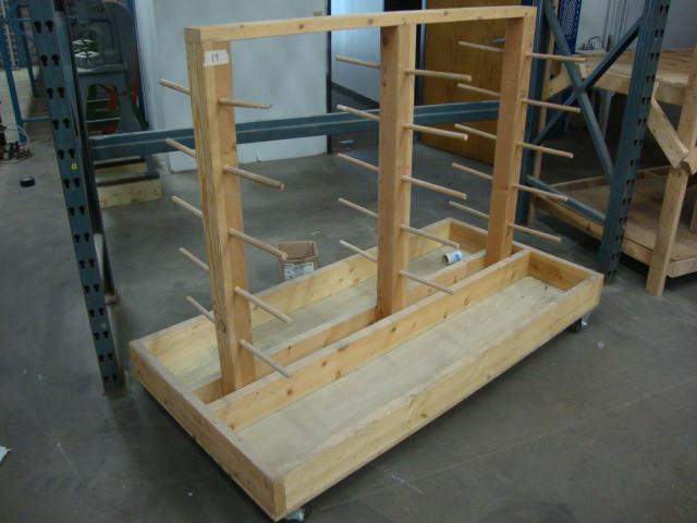 lot 48 image: Wheeled Material Cart, 72in x 36in ...