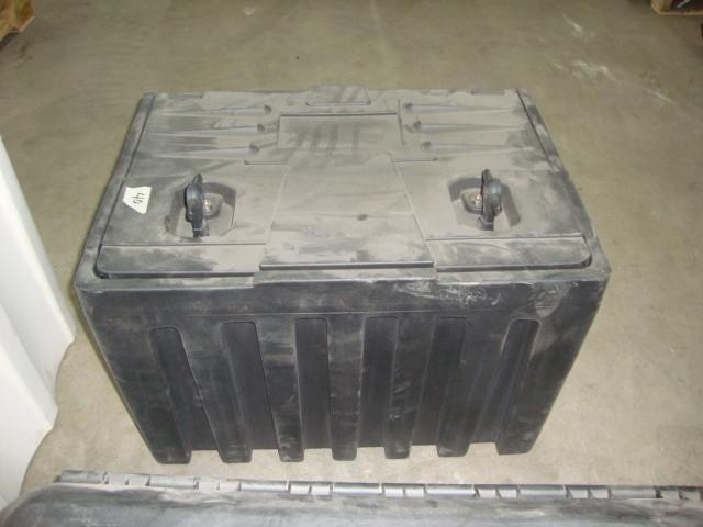 lot 68 image: Black Storage Tub, locking, 27 12 ...