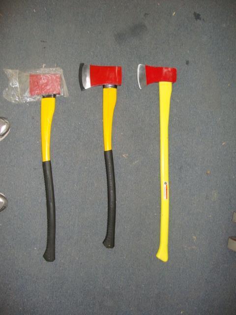 lot 80 image: Axes, lot of 3, new with a few mino...