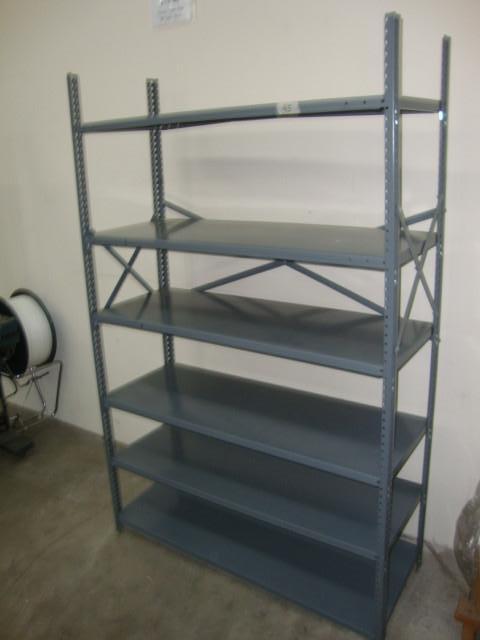lot 9 image: 6-Tier Metal Shelf, 48in x 18in x 7...