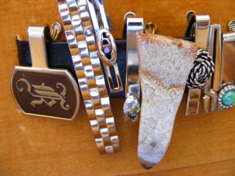 lot 110 image: Large Lot of Mens Tie Clips, Tie Ta...