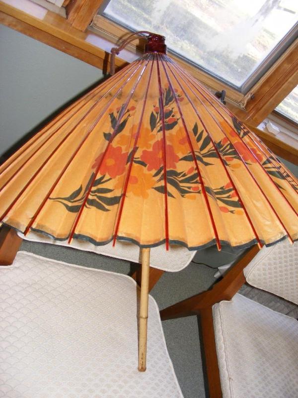 lot 189 image: Decorative Wooden Umbrella...