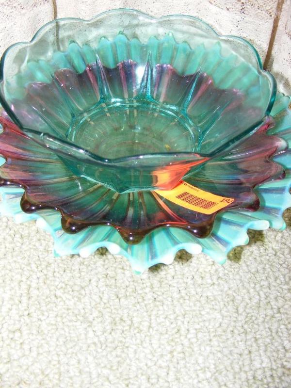 lot 192 image: Lot of Colored Serving Bowls and Pl...