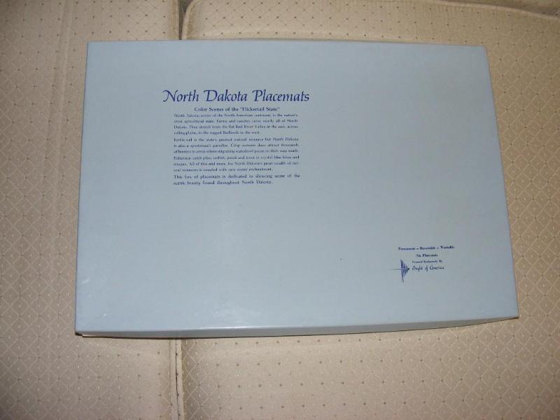 lot 26 image: North Dakota Placemats, color scene...