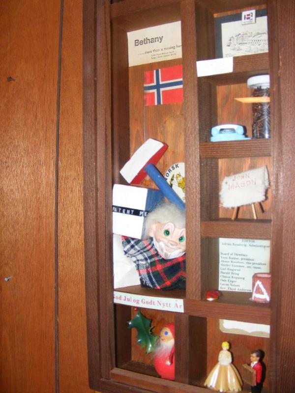 lot 278 image: shadow box with small items...