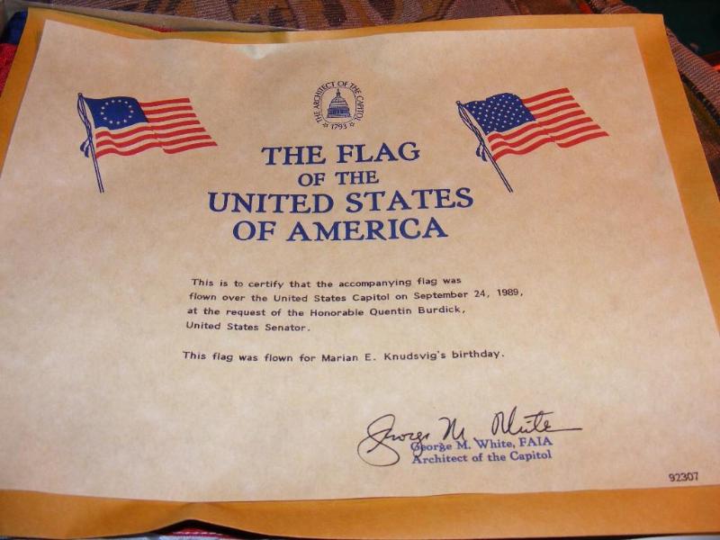 lot 282 image: American Flag with Documentation th...