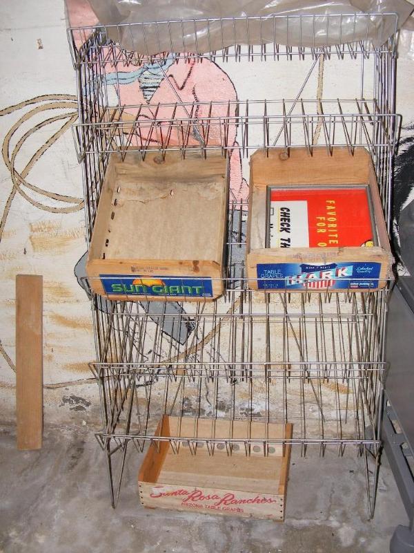 lot 283 image: metal shelving, shelves are angled ...