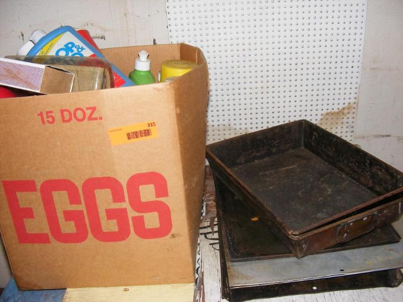lot 315 image: Box of Cleaning Supplies and some o...