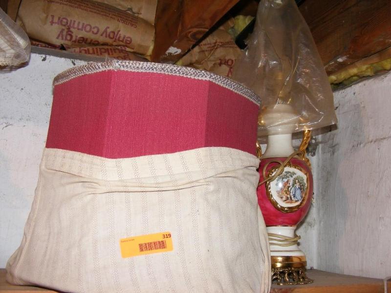 lot 319 image: Old Lamp with shade...