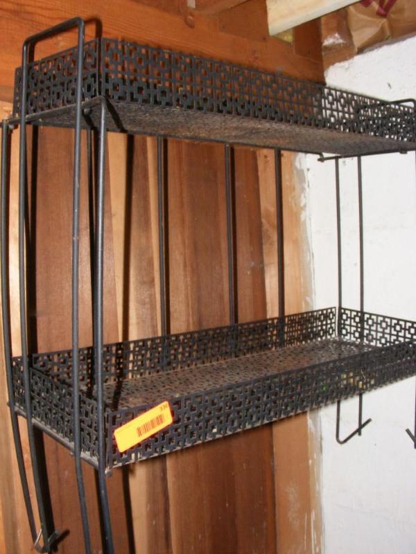lot 336 image: metal shelf or plant stand...