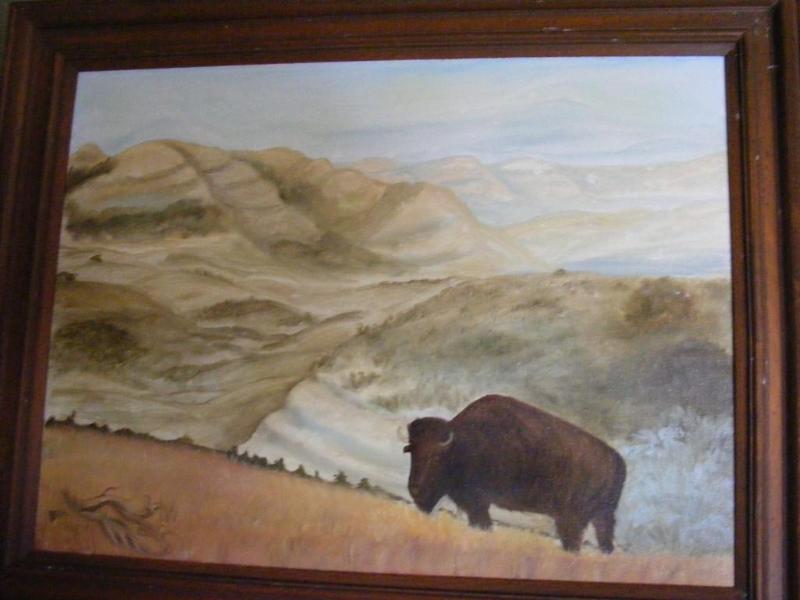 lot 37 image: Signed painting B.H.  Picture of a...