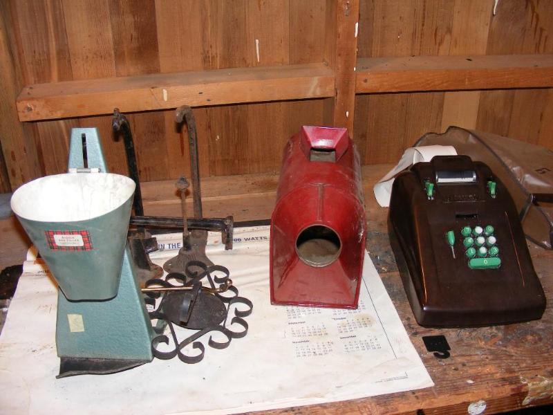 lot 381 image: adding machine, two different bag f...