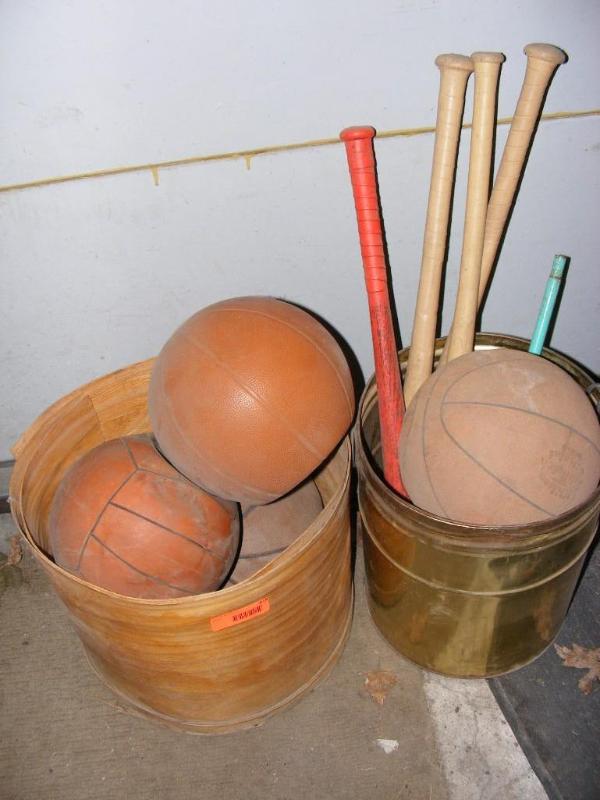 lot 410 image: Lot of Basketballs, Baseballs and B...