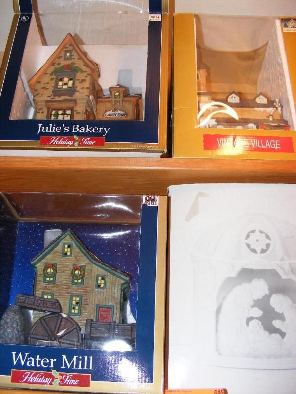 lot 449 image: 3 Christmas Village Figures and Man...