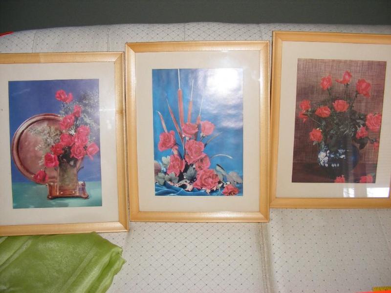 lot 45 image: Three Framed Rose Pictures...