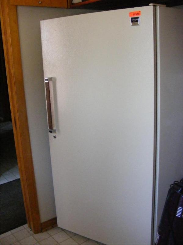 lot 95 image: Upright Whirlpool Freezer...
