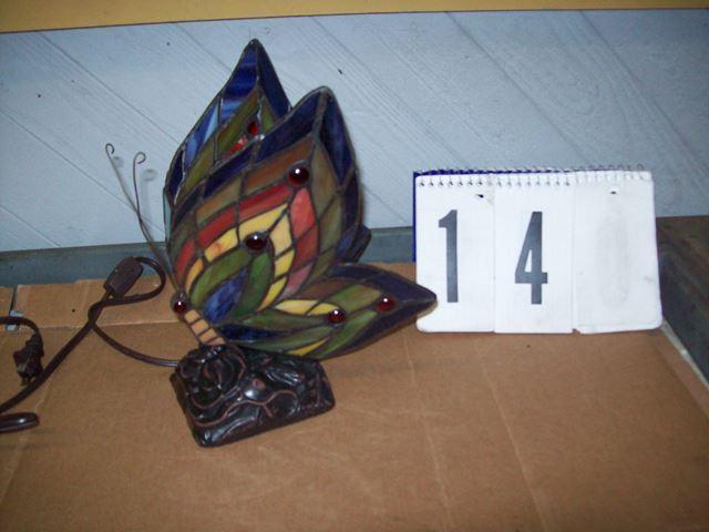 Stained Glass Butterfly Lamp...