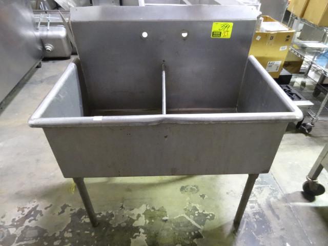 2 basin stainless sink. Left back s...