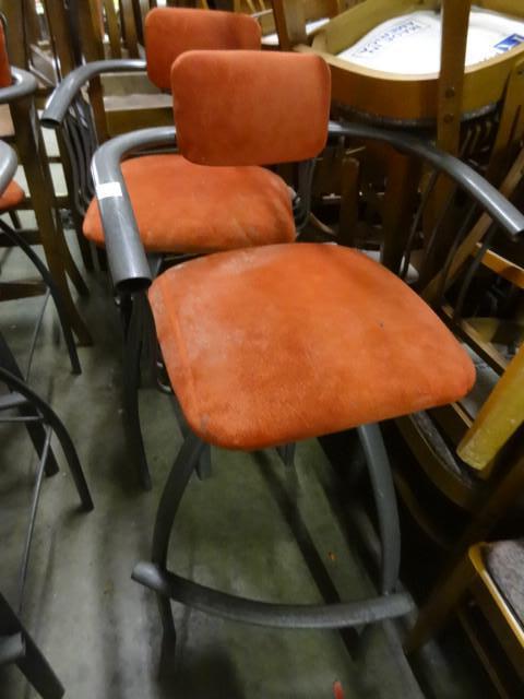 2 metal swivel stools. 30&quot sea...