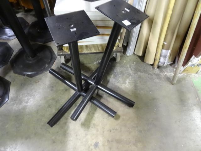 2 metal framed table bases...