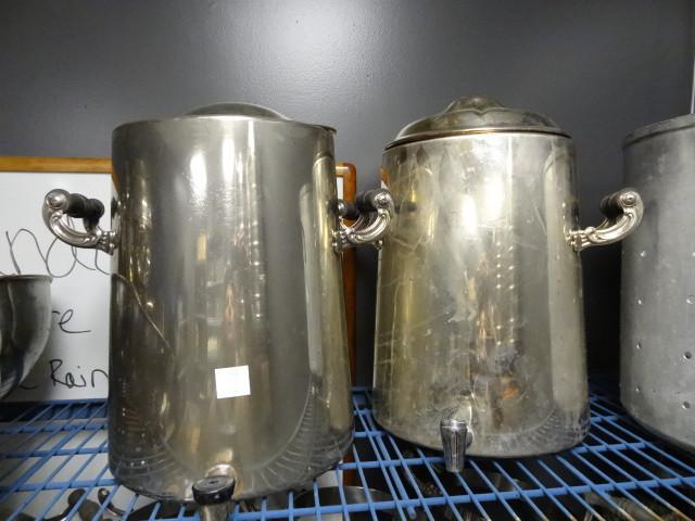 2 silver plate coffee urns. Not com...