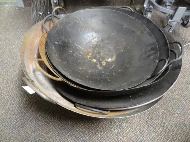 Variety of misc wok pans...