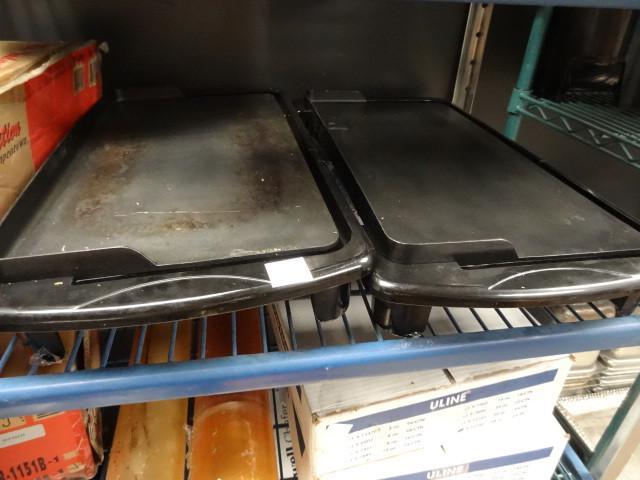 2 electric griddles. No power cords...