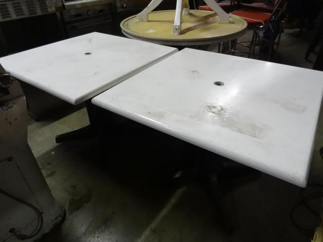 2 Outdoor Patio Tables with Umbrell...