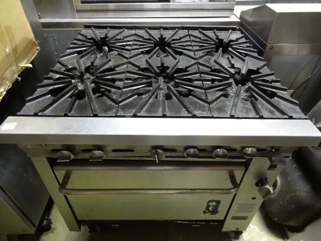 6 Burner Natural Gas Stove on Wheel...