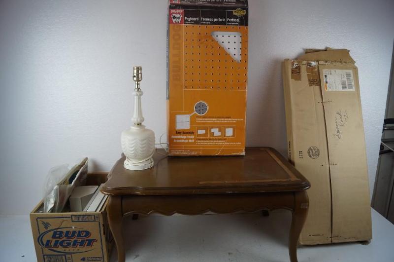 Coffee table  and peg board