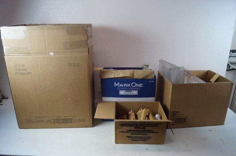 Dishes, plastic dividers, Household items