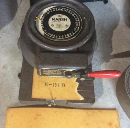 lot 13 image: Stencil cutter Marsh model S 34&qu...