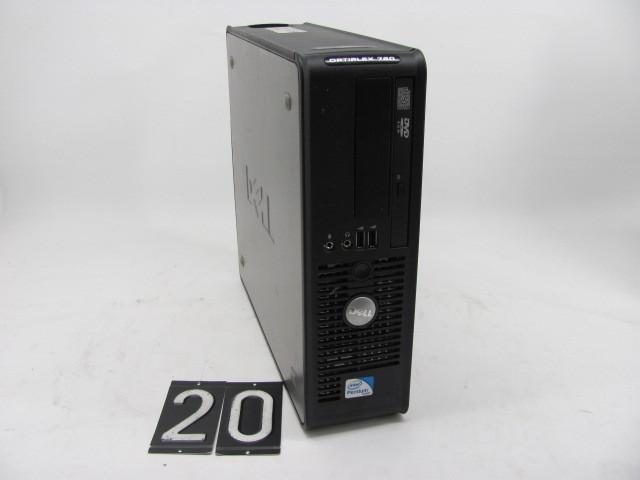 lot 20 image: Dell optiplex 755 desktop computer....