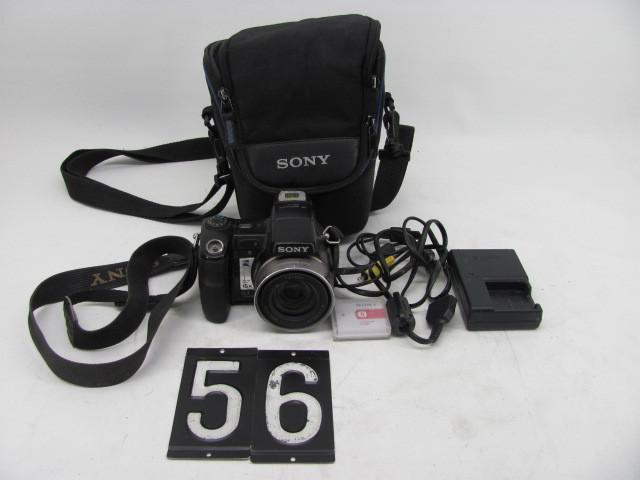 lot 56 image: Sony cyber-shot 8 mp digital camera...