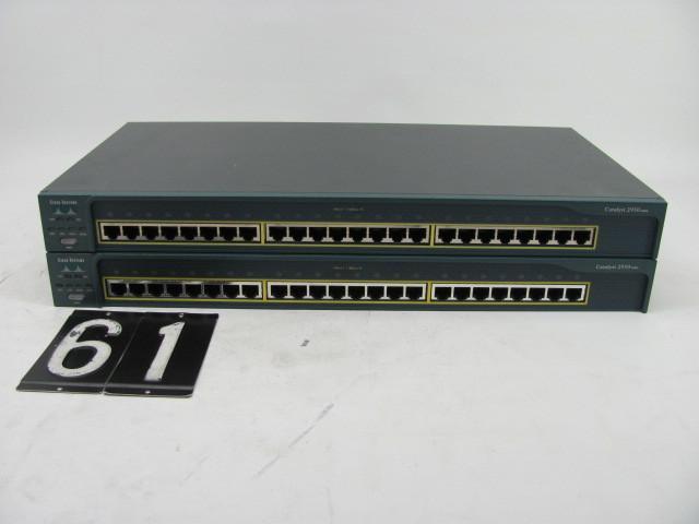 lot 61 image: Pair of Cisco catalyst 2950 network...