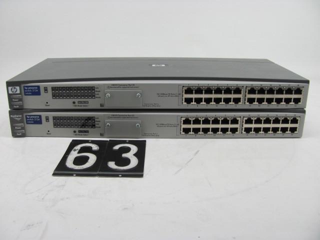 lot 63 image: Pair of Hp procurve 2124 network sw...