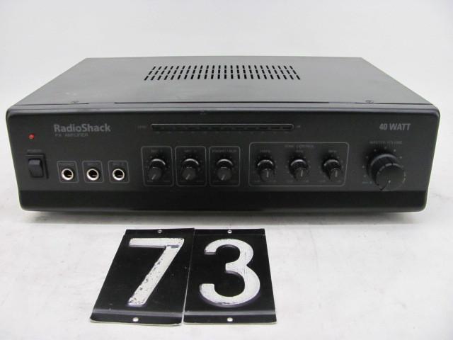 lot 73 image: Radioshack 32-2054 40 watt PA amp. ...